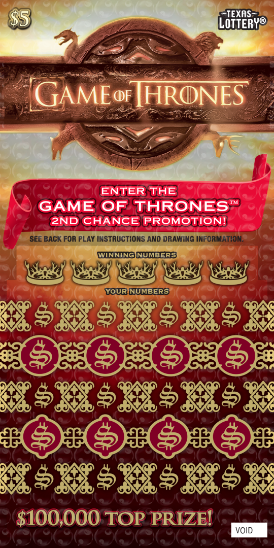 Ticket Diagram: #2592: GAME OF THRONES ($5)